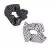 TOP CHOICE POLKA DOT SCRUNCHIE BLACK AND WHITE