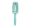 OLIVIA GARDEN FINGERBRUSH COMBO HAIR BRUSH MINT