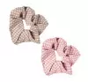 TOP CHOICE POLKA DOT SCRUNCHIE PINK AND BEIGE