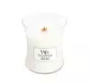 WOODWICK MEDIUM JAR CANDLE SCENTED CANDLE WHITE TEAK 275G