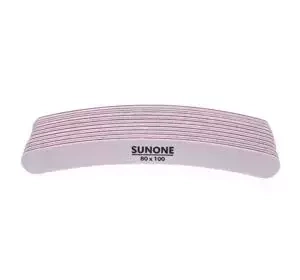 SUNONE NAIL FILE BANANA GREY 80/100 10 PCS 