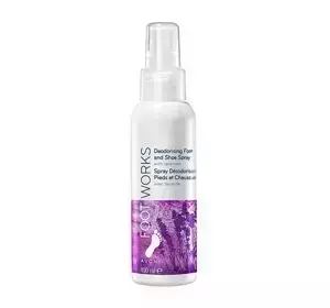 AVON FOOT WORKS DEODORISING FOOT AND SHOE SPRAY WITH LAVENDER SPRAY 100ML