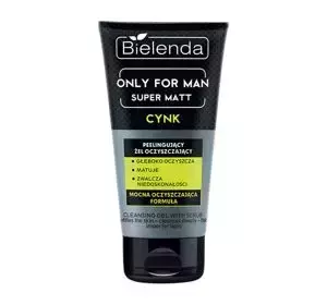 BIELENDA ONLY FOR MAN SUPER MATT ZINC CLEANSING GEL WITH SCRUB 150G