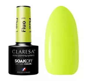 CLARESA SOAK OFF HYBRID NAIL POLISH FLUO 1 5ML