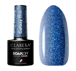 CLARESA SOAK OFF HYBRID NAIL POLISH GALAXY BLUE 5ML