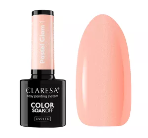 CLARESA SOAK OFF HYBRID NAIL POLISH PASTEL GLAM 1 5G