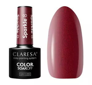 CLARESA SOAK OFF HYBRID NAIL POLISH SPARKLE 8 5G