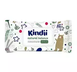 CLEANIC KINDII NATURAL BALANCE WET WIPES FOR CHILDREN AND BABIES 60 PCS