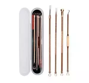 DENI CARTE SET OF COMEDONE EXTRACTORS AGAINST BLACKHEADS 4 PCS