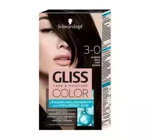 GLISS CARE & MOISTURE COLOR PERMANENT HAIR DYE WITH HYALURONIC ACID 3-0