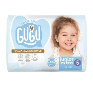 Gugu Love & Care Premium diapers size 6 Junior Extra (15 kg+) 44 pcs