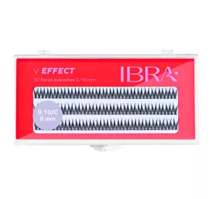 IBRA FALSE EYELASHES V EFFECT TUFFS BLACK 8MM