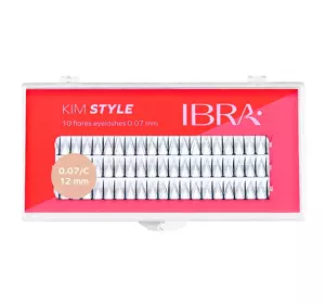 IBRA KIM STYLE INDIVIDUAL LASHES BLACK 12MM