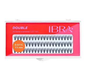 IBRA TUFTS EYELASHES DOUBLE KNOT-FREE BLACK C0.07 11MM