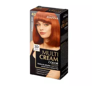 JOANNA MULTI CREAM COLOR PERMANENT HAIR DYE 43 FLAMING RED