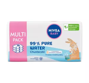 NIVEA BABY 99% PURE WATER BABY WIPES BIODEGRADABLE MULTI PACK 3 x 57 PCS