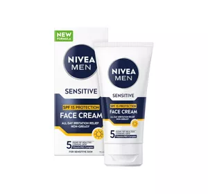 NIVEA MEN SENSITIVE PROTECTIVE FACE CREAM SPF15 75ML