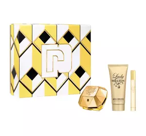 PACO RABANNE LADY MILLION SET EAU DE PARFUM SPRAY 80ML + 10ML + BODY LOTION 100ML