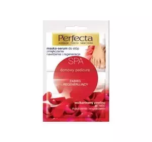 PERFECTA SPA HOME PEDICURE REGENERATING THERAPY FOOT MASK-SERUM + VOLCANIC PEELING 12ML