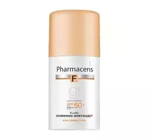 PHARMACERIS F SUN CORRECTION PROTECTIVE-CORRECTIVE FLUID FOUNDATION SPF 50+ 01 IVORY 30ML