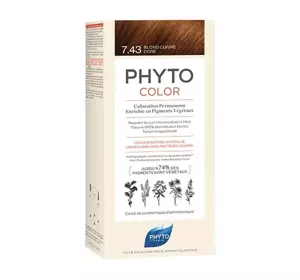 PHYTO PHYTOCOLOR HAIR DYE 7.43 CORPER GOLDEN BLONDE