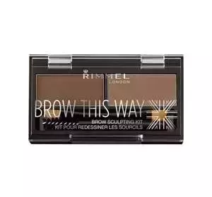 RIMMEL BROW THIS WAY EYEBROW SCULTPING KIT 002 MEDIUM BROWN 1,1G