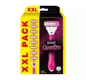 WILKINSON SWORD QUATTRO FOR WOMEN XXL PACK RAZOR + 7 BLADE REFILLS