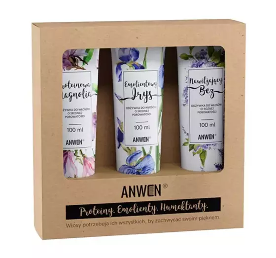 ANWEN CONDITIONER SET FOR MEDIUM POROSITY HAIR IRIS + MAGNOLIA + ELDER