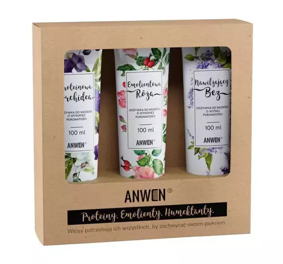 ANWEN HIGH POROSITY HAIR CONDITIONER SET ELDER TREE + ROSE + ORCHID