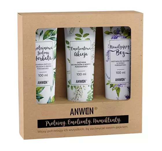 ANWEN LOW POROSITY HAIR CONDITIONER SET ELDER + ACACIA + GREEN TEA 