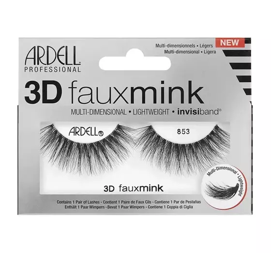 ARDELL 3D FAUX MINK FALSE EYELASHES ON STRIP FAKE LASHES 853