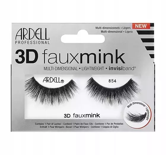 ARDELL 3D FAUX MINK FALSE EYELASHES ON STRIP FAKE LASHES 854