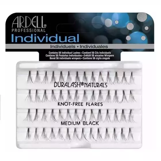 ARDELL INDIVIDUALS INDIVIDUAL LASHES KNOT-FREE MEDIUM BLACK 56 PIECES 