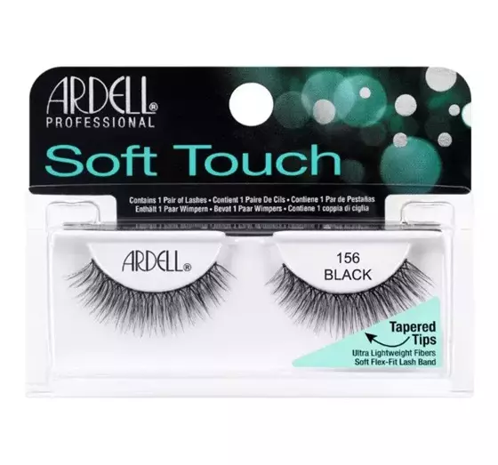 ARDELL SOFT TOUCH FALSE EYELASHES ON STRIP 156 BLACK 