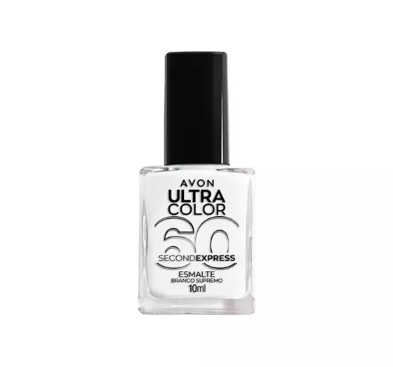 AVON ULTRA COLOR 60 SECOND EXPRESS QUICK DRYING NAIL ENAMEL WOW WHITE 10ML