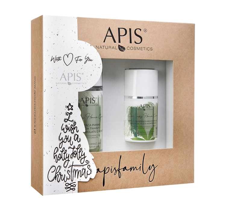 Apis Cannabis Home Care set of care cosmetics face cream + face wash foam