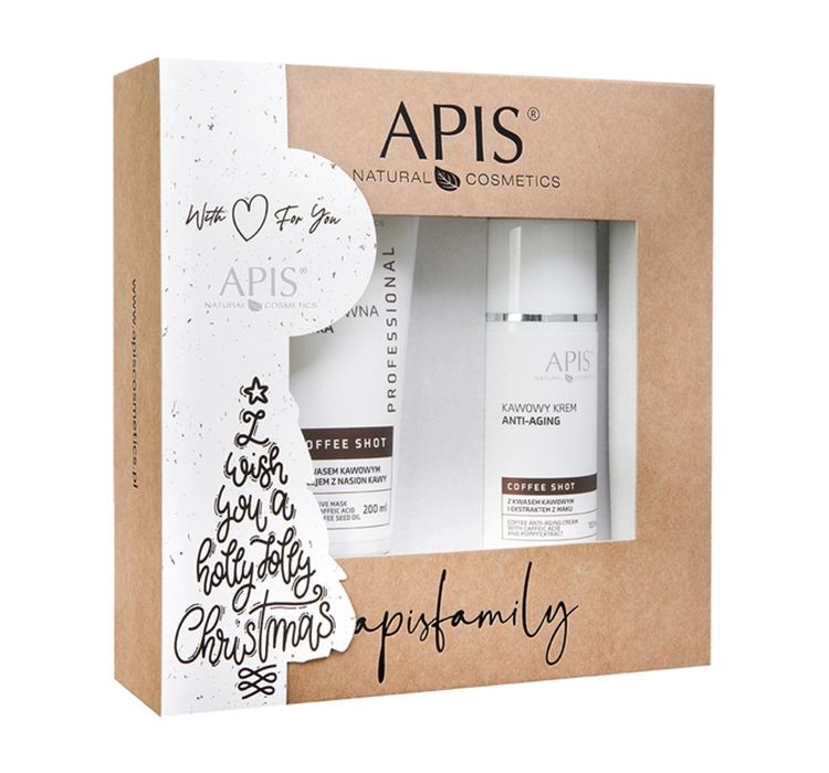 Apis Coffee Shot face care cosmetics set mask with coffee acid + face cream