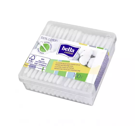 BELLA COTTON BUDS SQUARE BOX 100 PCS