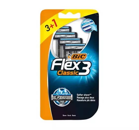 BIC FLEX3 CLASSIC DISPOSABLE MEN'S RAZOR 4 PCS