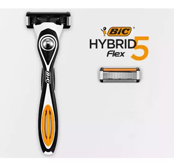 BIC HYBRID FLEX5 MEN'S RAZOR + 1 CARTRIDGE