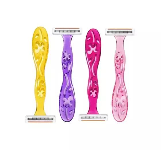 BIC MISS SOLEIL COLOUR COLLECTION DISPOSABLE WOMEN'S RAZORS 4 PCS