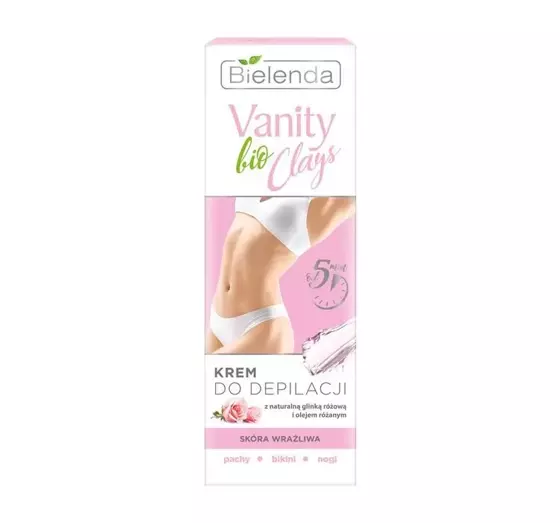 BIELENDA VANITY BIO CLAYS HAIR REMOVAL CREAM FOR SENSITIVE SKIN 100ML