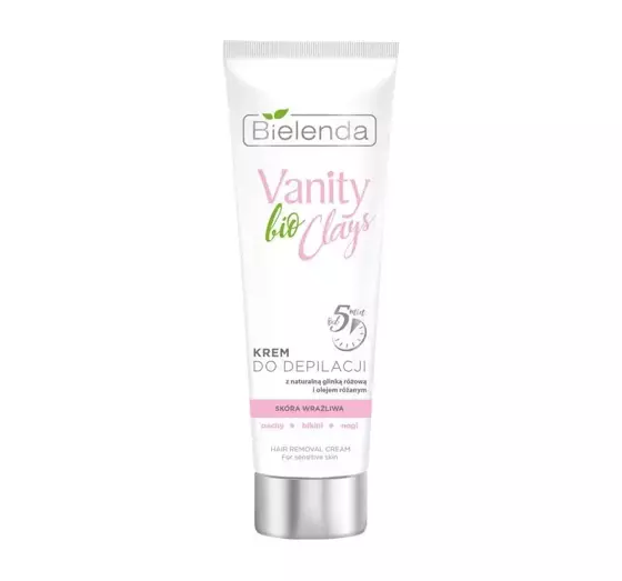 BIELENDA VANITY BIO CLAYS HAIR REMOVAL CREAM FOR SENSITIVE SKIN 100ML