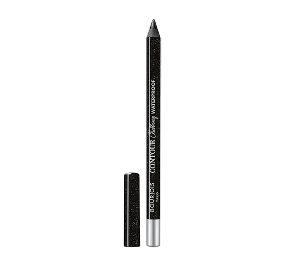 BOURJOIS CONTOUR CLUBBING WATERPROOF EYE PENCIL 55 ULTRA BLACK GLITTER 1.2G