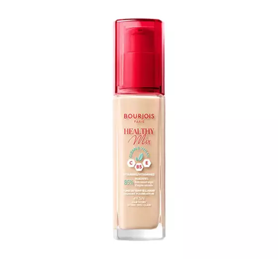 BOURJOIS HEALTHY MIX CLEAN FACE FOUNDATION 49.5N FAIR IVORY 30ML