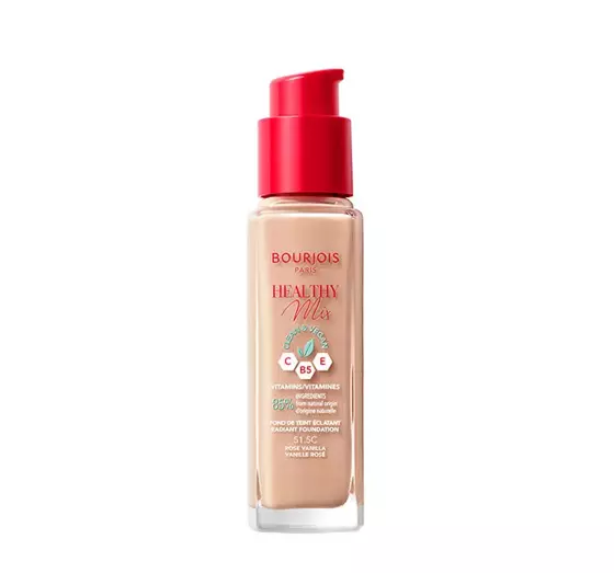 BOURJOIS HEALTHY MIX CLEAN FACE FOUNDATION 51.5.C ROSE VANILLA 30ML