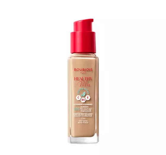 BOURJOIS HEALTHY MIX CLEAN FACE FOUNDATION 55N DEEP BEIGE 30ML