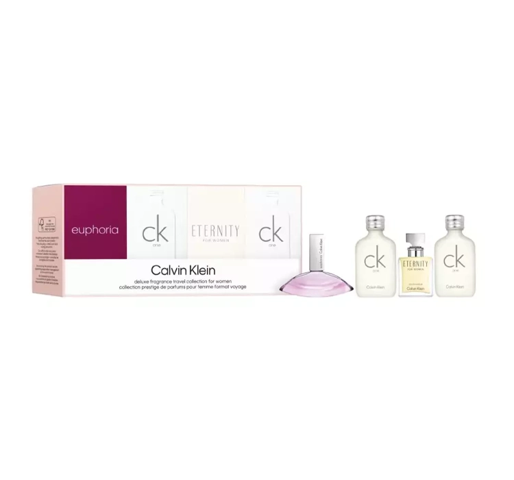 CALVIN KLEIN DELUXE FRAGRANCE TRAVEL COLLECTION FOR WOMEN PERFUME SET