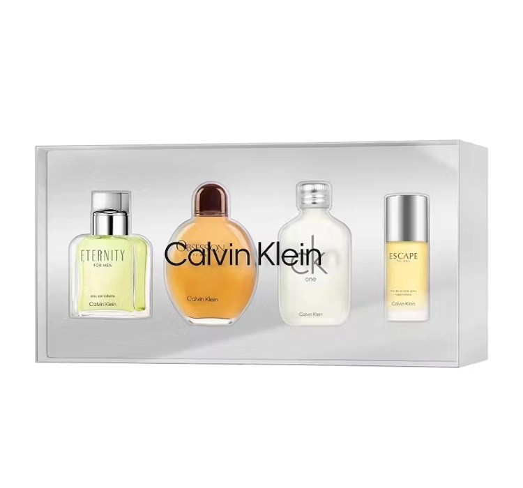 CALVIN KLEIN FRAGRANCE TRAVEL COLLECTION FOR MEN PERFUME SET 4 x 15ML