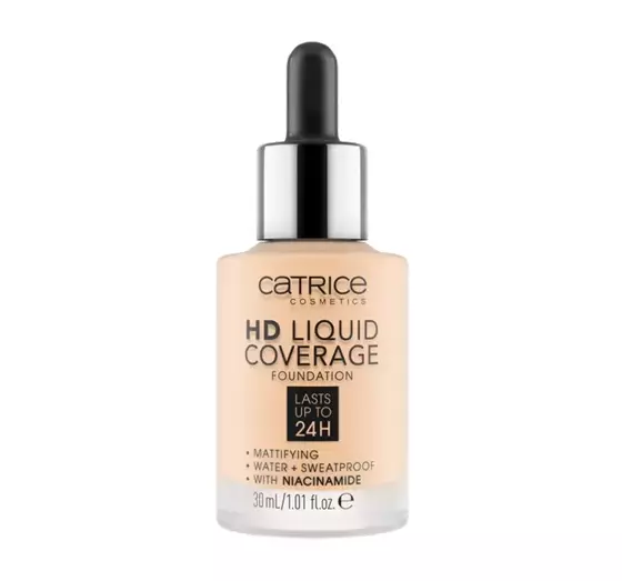 CATRICE HD LIQUID COVERAGE LIQUID FOUNDATION 002 PORCELAIN BEIGE 30ML